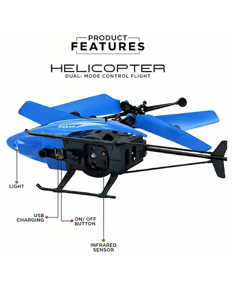 Veerjitoys Helicopter Flying Remote Control Toy with Hand Gravity Sensor - Image 2